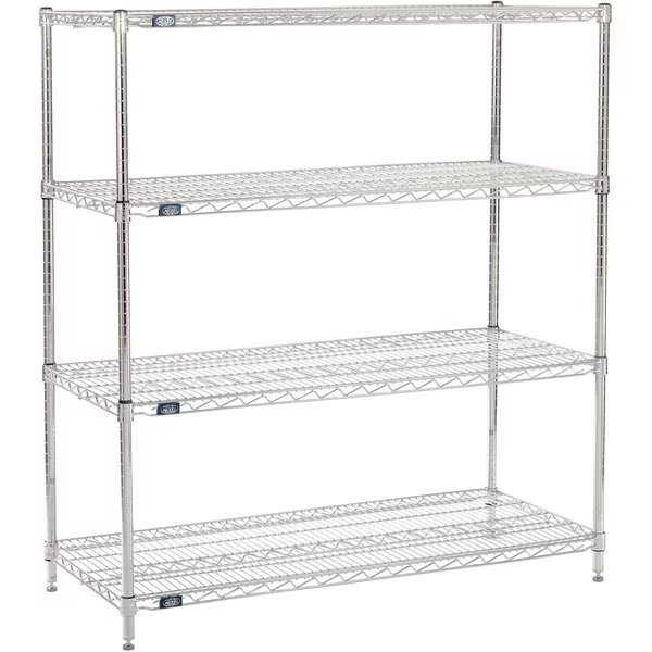 Chrome Wire Shelving, 48W x 21D x 63H, Nexel, Mfr#: 21486C